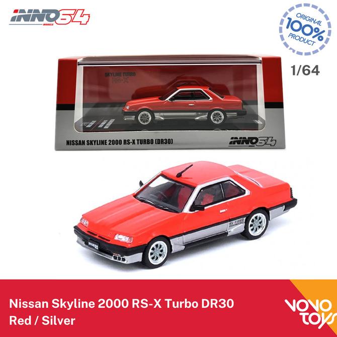NISSAN Inno 1/64 日產天際線 2000 RS-X Turbo DR30 紅銀 Inno64