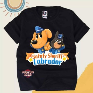 Sherif Labrador 兒童 T 恤上衣免費印花兒童姓名
