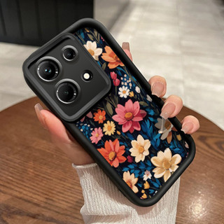 HP Infinix Note 30 Note 30 Pro手機殼花卉圖案塗鴉手機殼軟框矽膠軟殼保護殼軟殼