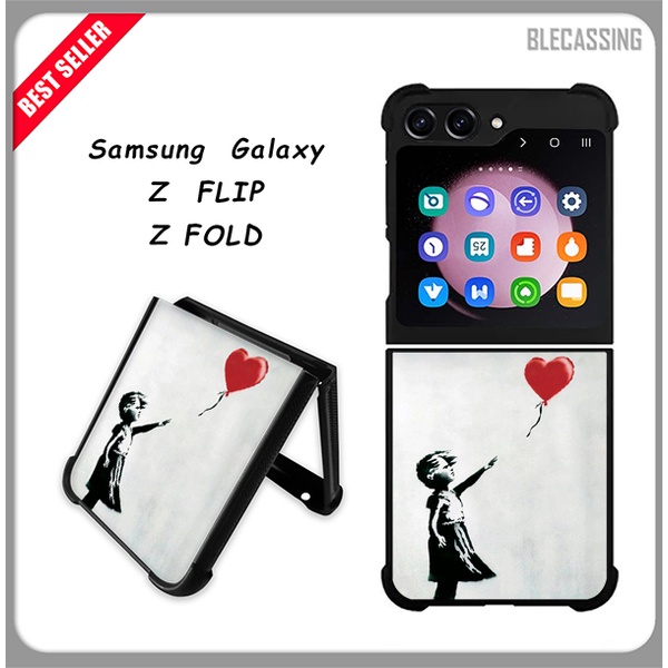 SAMSUNG 硬殼外殼三星 Galaxy Z Flip Fold 5 4 3 5G Banksy BC321
