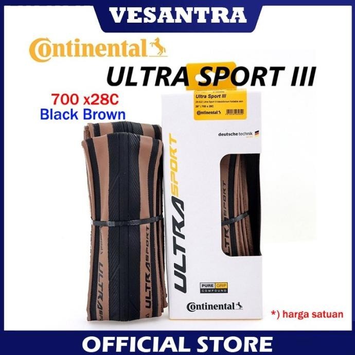 全新 Continental Ultra Sport Iii 自行車外胎 700x28c 公路自行車 Gumwall 原