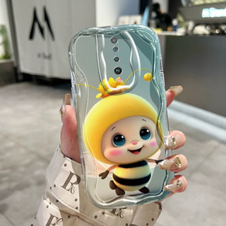 XIAOMI HP 手機殼適用於小米 POCO F2 POCO X2 Redmi K30 可愛蜜蜂圖案手機殼保護性簡約手