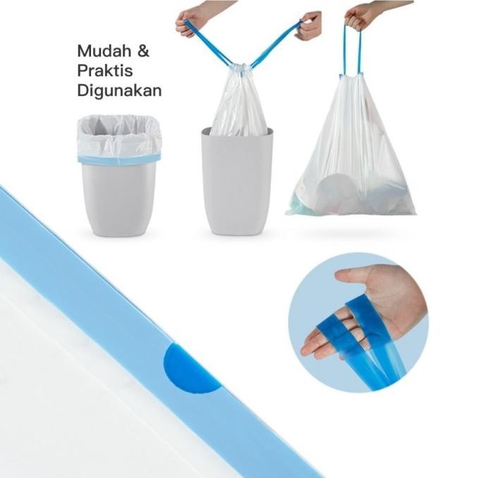 Rakuzen 高級抽繩袋塑料垃圾袋帶繩