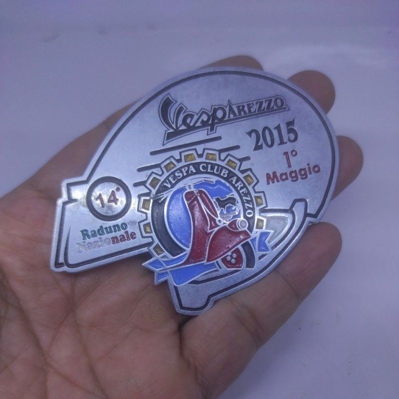 Vespa Lambretta 徽章貼紙金屬 VespaRezzo Raduno 2015