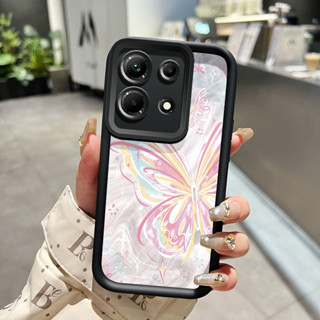 HP Infinix Note 30 Note 30 Pro 手機殼軟手機殼新款矽膠保護軟殼夢幻蝴蝶圖案手機殼外殼