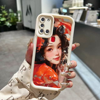 SAMSUNG HP MERAH惠普三星Galaxy A21S手機殼紅魚年輕男女童紋雙款手機殼簡約軟殼矽膠保護殼