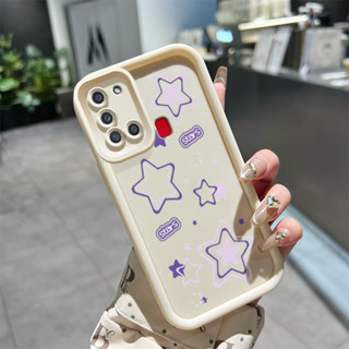 SAMSUNG HP 三星 Galaxy A21S 手機殼精美五角星對圖案外殼新款時尚手機軟殼矽膠保護殼