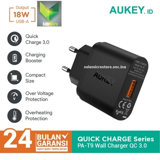 充電器 Cas Aukey PA-T9 18W 單 1 端口 USB A 型 QC 3.0