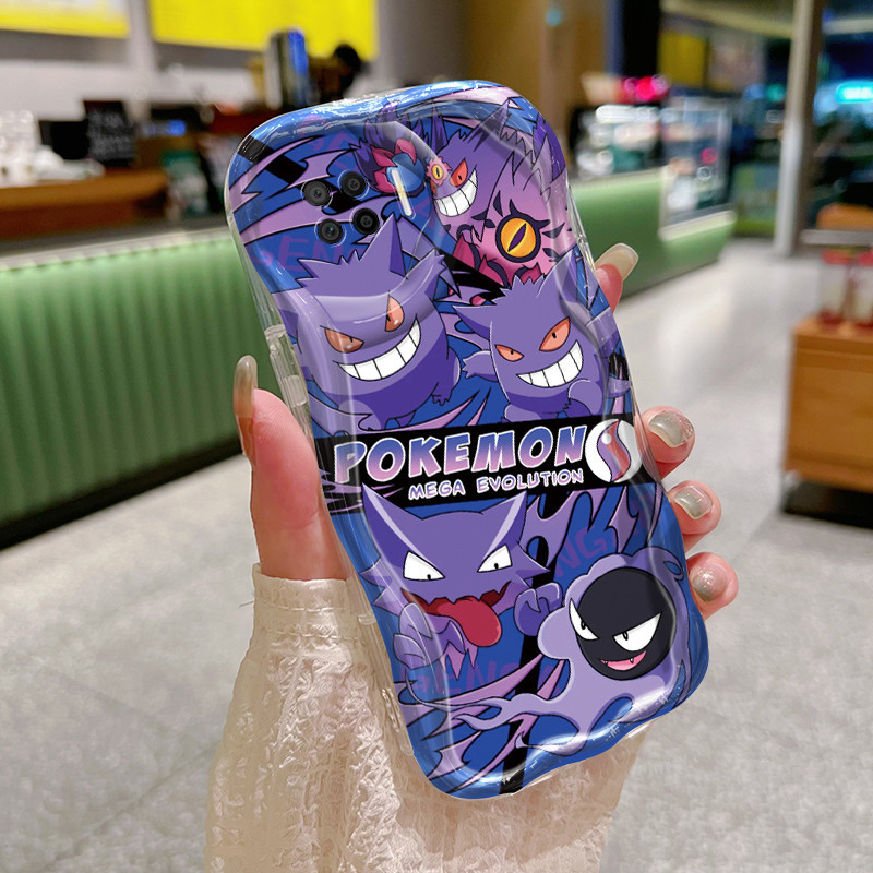 精靈寶可夢 外殼 HP OPPO A73 2020 F17 手機殼 Pokémon Gengar 圖案彩色手機殼雙防震手