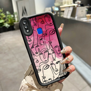 HP VIVO Y95 Y93 Y93s Y91 Y91i手機殼精美假克拉圖案保護手機殼簡約軟殼新款雙層軟矽膠保護殼