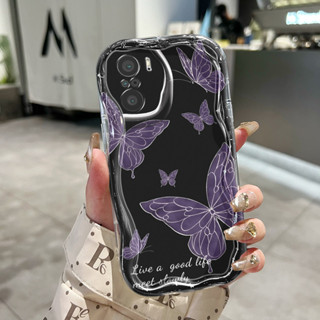 XIAOMI HP 小米 13T Pro Redmi K60 Ultra 手機殼軟殼白色蝴蝶紋手機殼矽膠保護殼