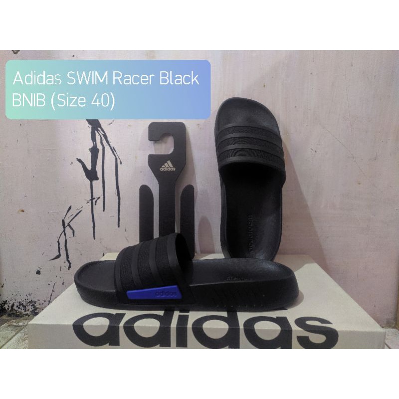 愛迪達 Hitam 阿迪達斯 SWIM Slides Racer TR 中性黑色 G58170