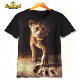 小獅王 兒童T恤辛巴v2卡通動漫衣服辛巴獅子王獅子王森林兒童3D列印1-12歲森林