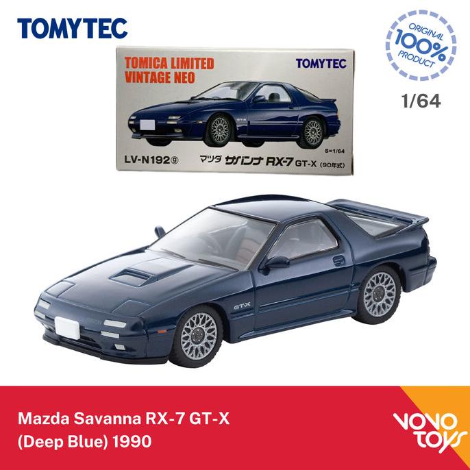 MAZDA Tomica 限量復古 TLV-N192g 馬自達 Savanna RX-7 GTX 深藍色 1990 年代