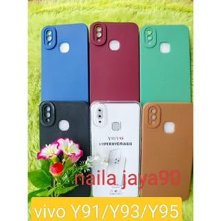 HP 軟殼外殼 VIVO Y91/Y95 矽膠外殼外殼 Macaron 手機攝像頭背面保護套