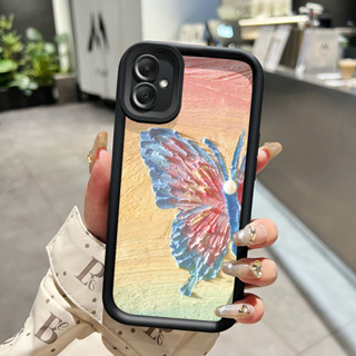SAMSUNG HP 三星 Galaxy A05 A05s 手機殼精美蝴蝶圖案新款軟矽膠保護手機殼簡約外殼軟殼