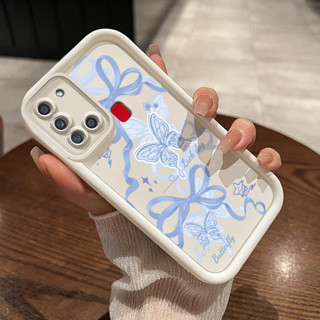 SAMSUNG HP 三星 Galaxy A21S 手機殼蝴蝶水標雙軟殼新款矽膠保護手機殼外殼