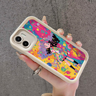 MERAH HP Xiaomi Redmi A1 Redmi A2 Caes 手機殼保護手機殼新款粉色塗鴉女孩手機殼矽膠