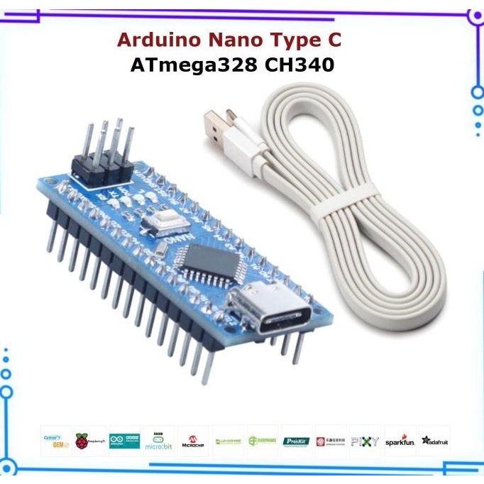 Arduino Nano V3 C 型 ATmel ATmega328P CH340