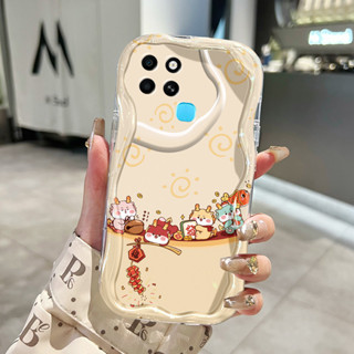 Infinix Smart 7 Infinix Smart 6 Plus 手機殼軟殼四龍趣味圖案手機殼矽膠保護殼新款軟殼