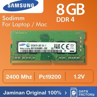 SAMSUNG 最新 RAM 筆記本電腦三星 DDR4 8GB SODIMM 2400Mhz PC19200 筆記本記憶體