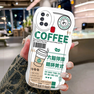 SAMSUNG HP 手機殼適用於三星 Galaxy A21s 手機殼咖啡廳美式外殼軟殼手機由矽膠外殼製成 Cesing