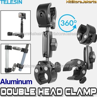 免費送貨 Telesin 金屬雙夾獨腳架管車把安裝 GoPro Insta360
