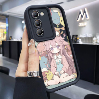 外殼 HP 適用於手機殼上的 VIVO Y100 5G Z1 Pro Z5x 手機殼 HP Girl 軟殼堆疊娃娃由矽膠