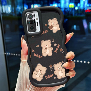 REDMI XIAOMI 小米紅米 Note 10 Pro 手機殼軟殼帶熊 HP 外殼馬卡龍時尚矽膠保護套