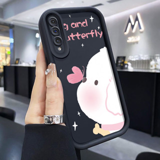 SAMSUNG HP 手機殼適用於三星 Galaxy A50 A50s A30s 手機殼貓狗和蝴蝶圖案手機殼軟殼矽膠手機
