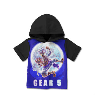 一件兒童連帽衫 T 恤 3D 動漫衣服 BH-OnePiece-5-designWD 適合 1-12 歲