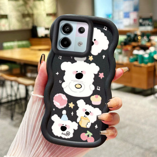 XIAOMI REDMI HP 手機殼適用於小米紅米 Note 13 Pro 5G 手機殼時尚矽膠保護套可愛貓咪軟殼