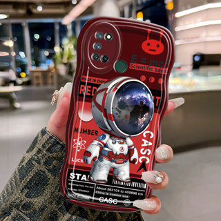 HP Realme 7i C17 手機殼宇航員圖案手機殼 Wave 手機殼新款軟矽膠殼軟殼