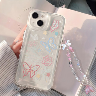 GANTUNGAN HP 最新線畫手機掛架可愛蝴蝶保護套 iphone 11 pro max 13 pro max xr