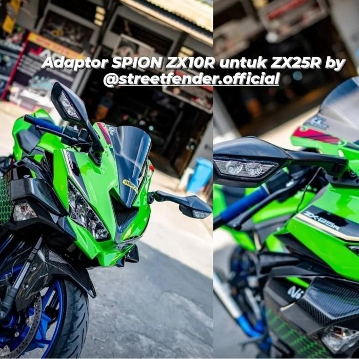原裝 ZX10R Street Fender 後視鏡適配器支架適用於 ZX25R Street Fender