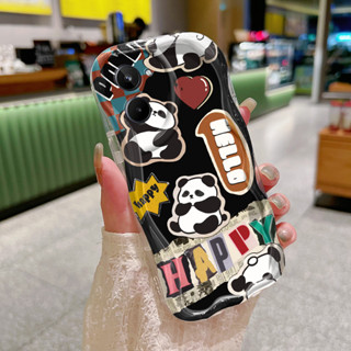 適用於 Realme 10 手機殼的 HP 手機殼熊貓手機軟保護殼由矽膠軟殼手機殼製成手機外殼 Cesing kasin