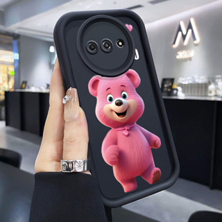 XIAOMI 外殼 HP 適用於小米 Redmi A3 A3x POCO C61 外殼 polite 可愛熊軟殼矽膠 H