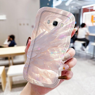 SAMSUNG 外殼 HP 適用於三星 Galaxy J7 2015 J7 NXT J7 核心外殼漂亮的羽毛圖案外殼矽膠