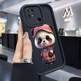 XIAOMI HP 手機殼適用於小米 Redmi 10C 手機殼帶熊貓圖案時尚軟殼矽膠保護套