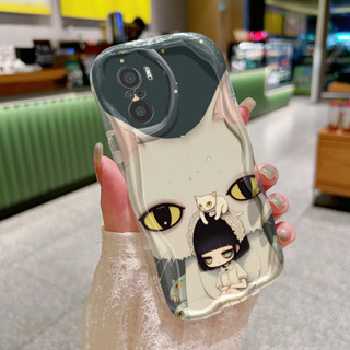 XIAOMI HP 手機殼適用於小米 POCO F3 Redmi K40 Pro 貓手機殼比人體手機保護殼更大,由矽膠軟