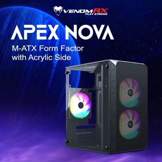 免費送貨 VenomRX Apex Nova M-ATX 外殼,帶 2x120mm 固定 RGB 風扇