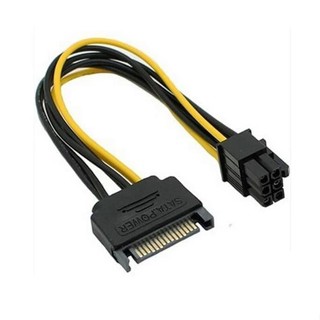 電源 Sata 電纜 15 針轉 6 針 6 針 Pci-E 顯示卡 Vga Express
