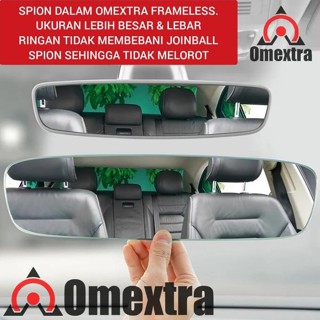 Omextra 防眩光藍色無框後視鏡汽車後視鏡內後視鏡