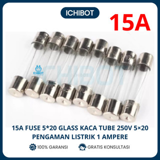 15a 保險絲 5*20 玻璃玻璃管 250V 5x20 電氣安全 1 安培