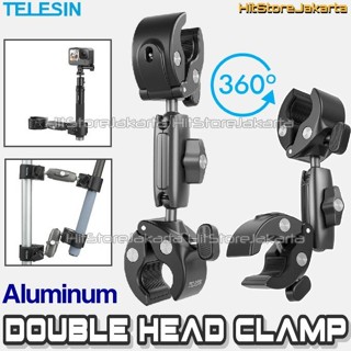 Telesin 金屬雙夾獨腳架管車把支架 Gopro Insta360