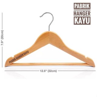KAYU 天然十字架兒童木製衣架包含 12 件