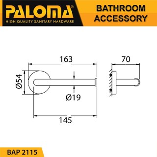 GANTUNGAN Paloma Bap 2115 病毒產品毛巾架捲紙巾架馬桶 Wc 架安全包裝