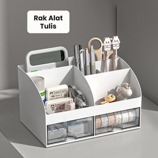 最新 Halu 塑膠抽屜堆疊化妝品收納盒文具多用途亞克力迷你抽屜收納盒美學迷你辦公桌架配件 Hsb686