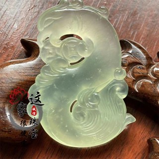 天然翡翠修玉仿古雙面雕刻鳳凰吊墜