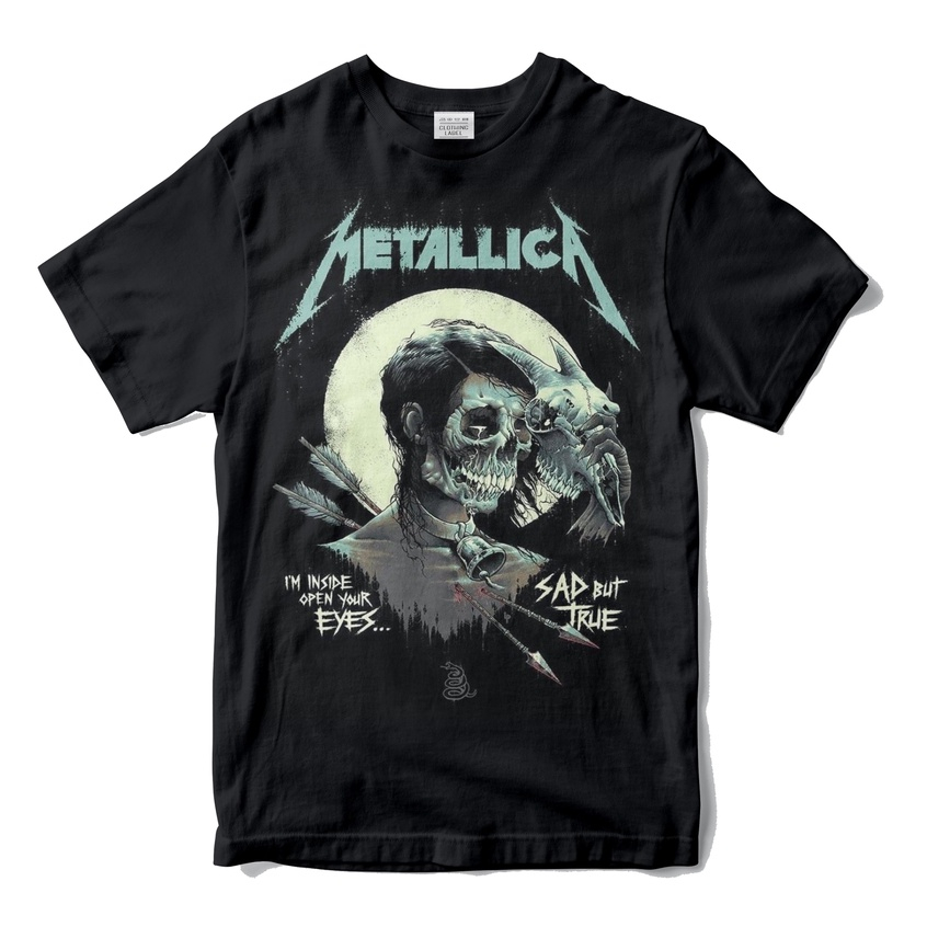 Metallica 樂隊 T 恤悲傷但真正的 Metallica 金屬音樂 T 恤